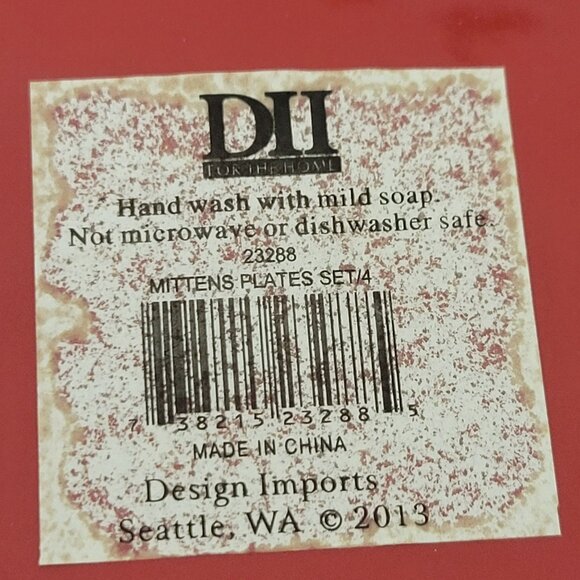 Personalized DII Ceramic Mitten Plate 6 1/2" x 6" - Name Janet - Picture 3 of 4